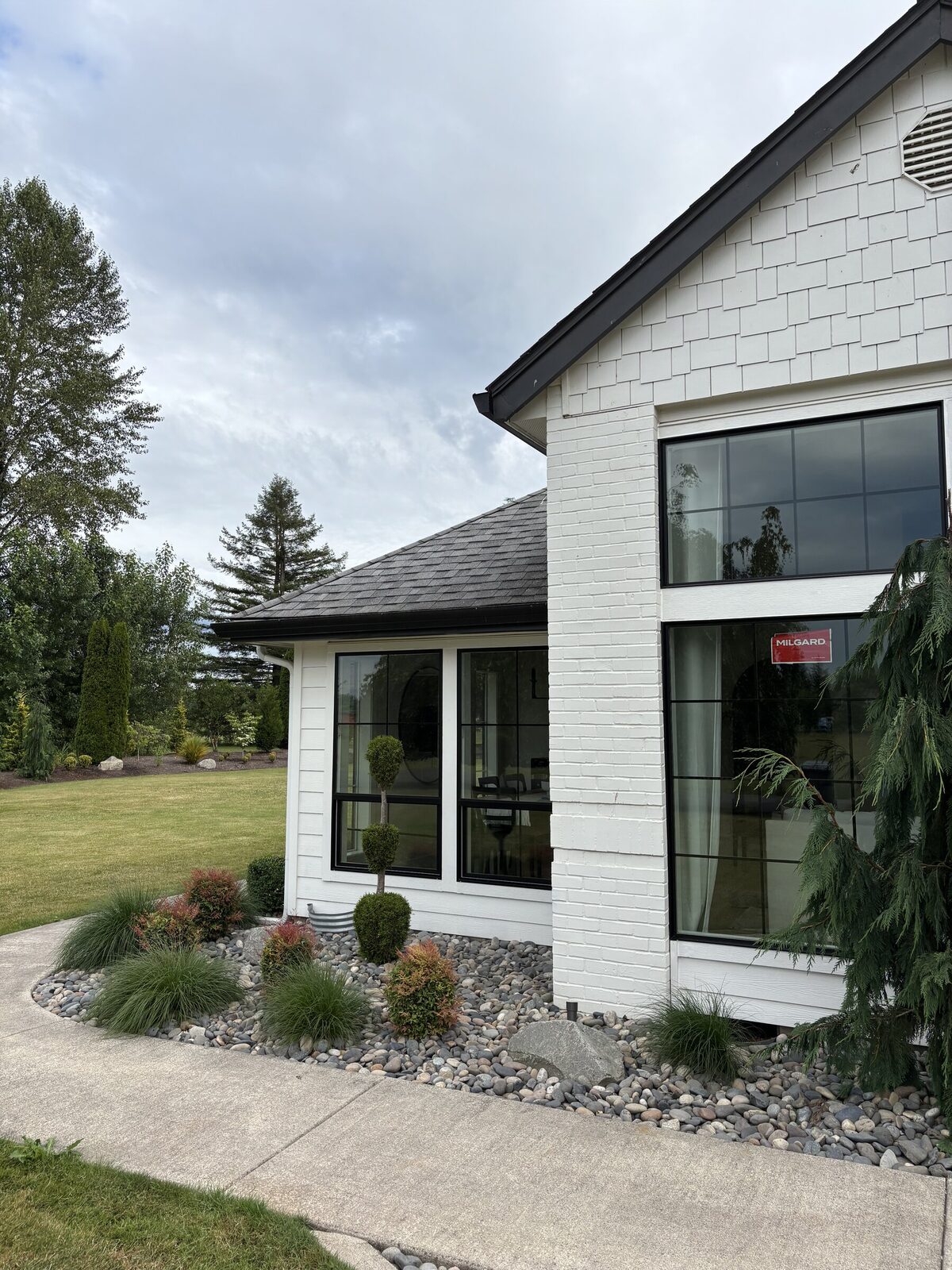 Home exterior with new siding and windows